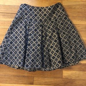 Nanette Lepore Diamond Woven Pleated Mini Skirt